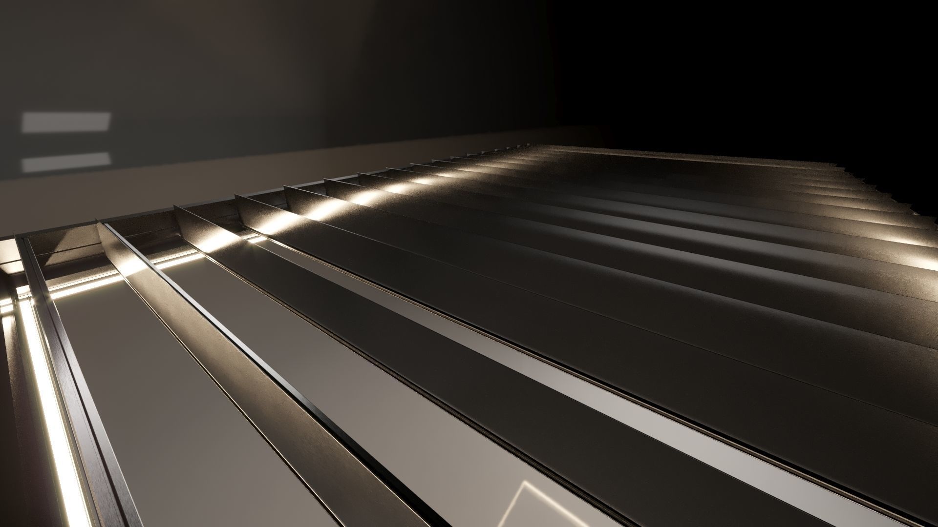 BIOCLIMATIC PERGOLA Low-poly 3D model_3