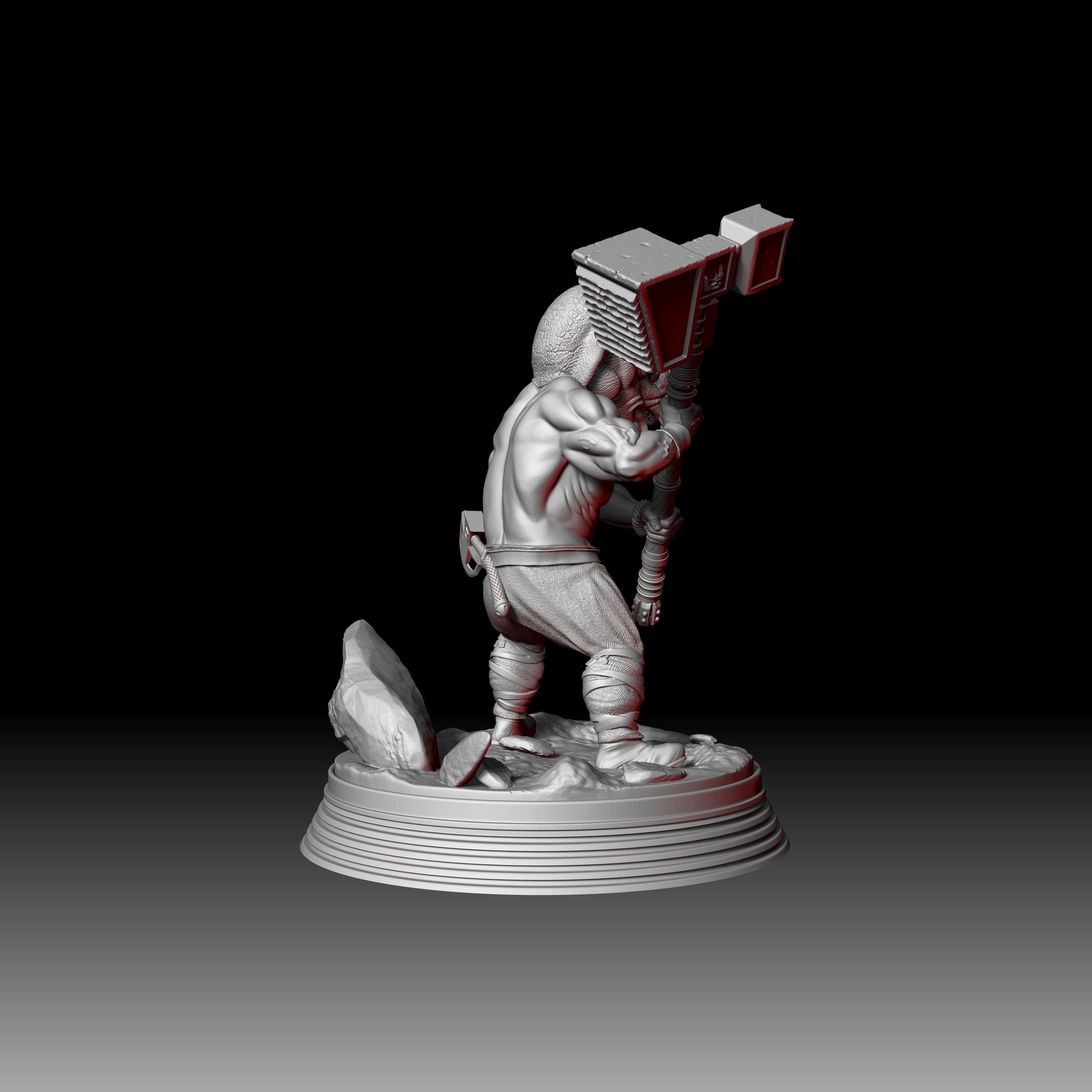 Mour - The Rhino Warrior - Tabletop 3D print model_16