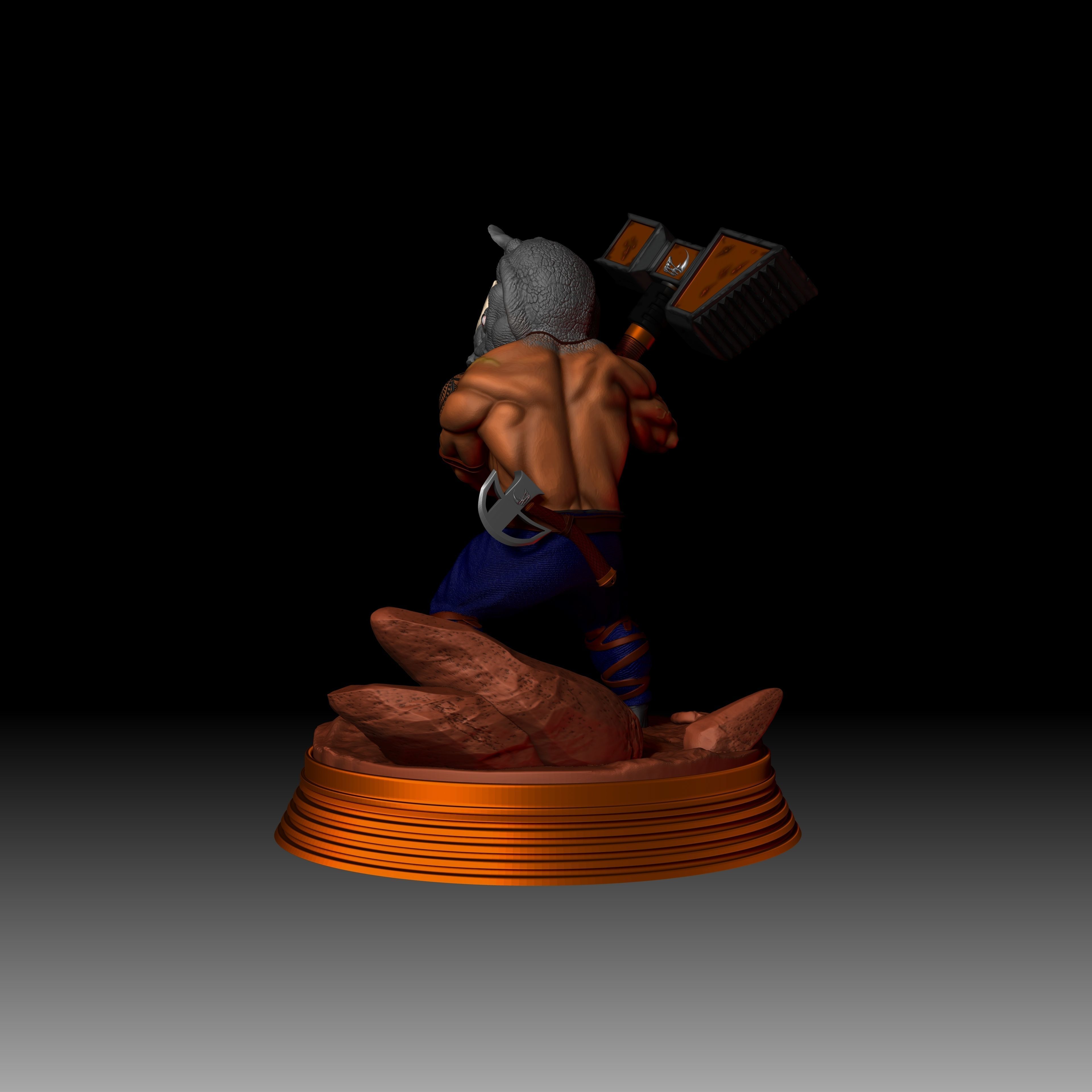 Mour - The Rhino Warrior - Tabletop 3D print model_6