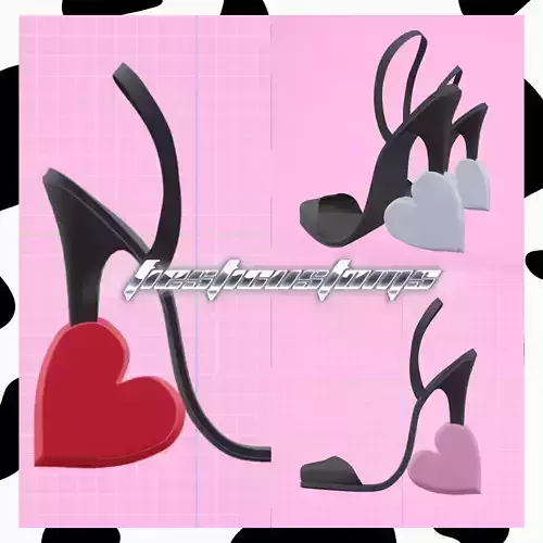 Moscow Heart Heels Low Poly Game ready Unrigged 