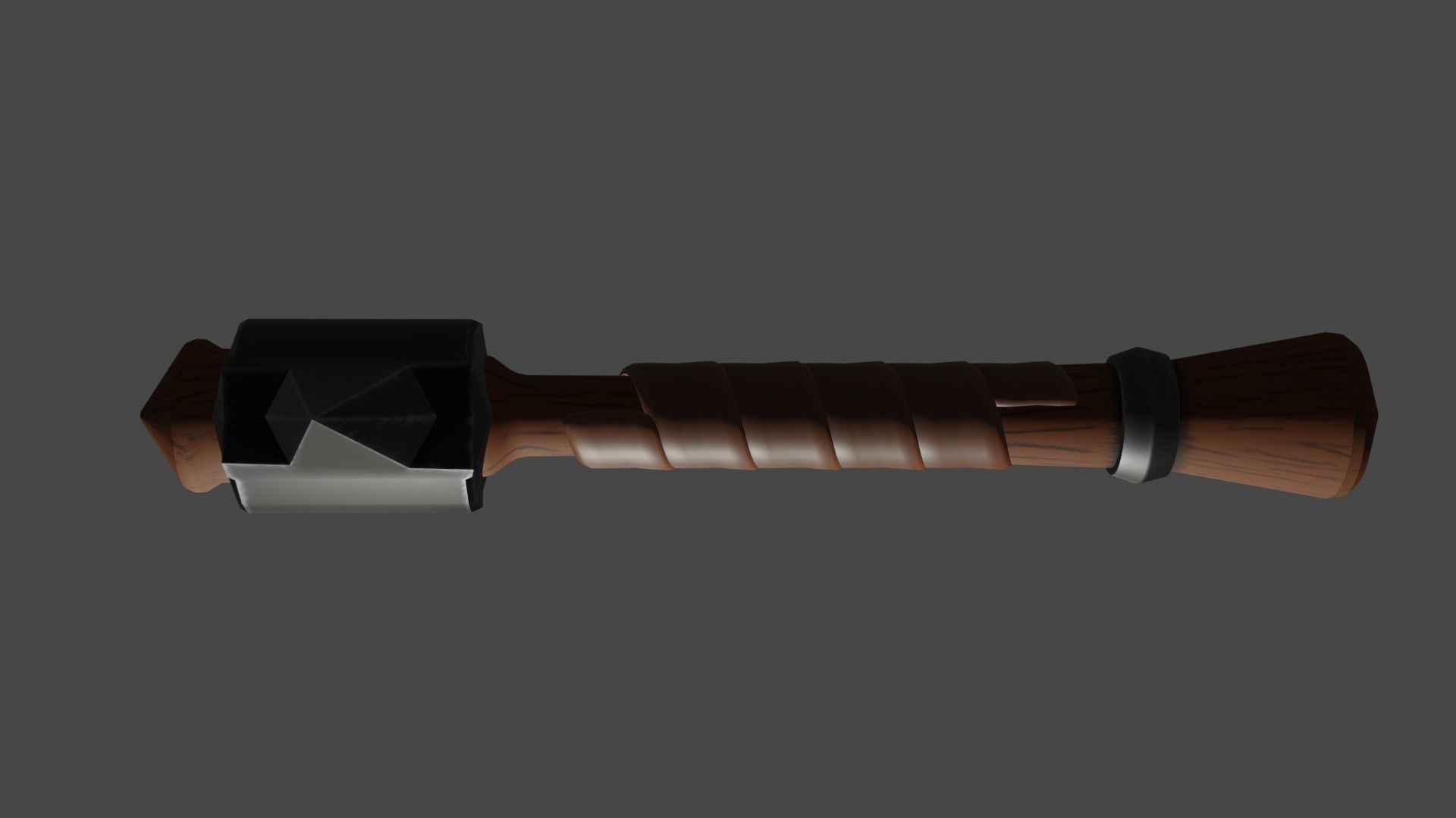 War Axe Low-poly 3D model_3
