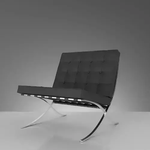Realistic Barcelona-Style Chair 3D model
