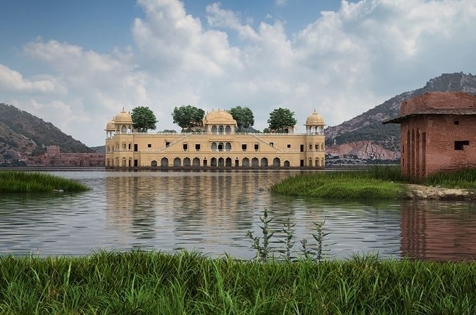 a mosque indian palace 3D model