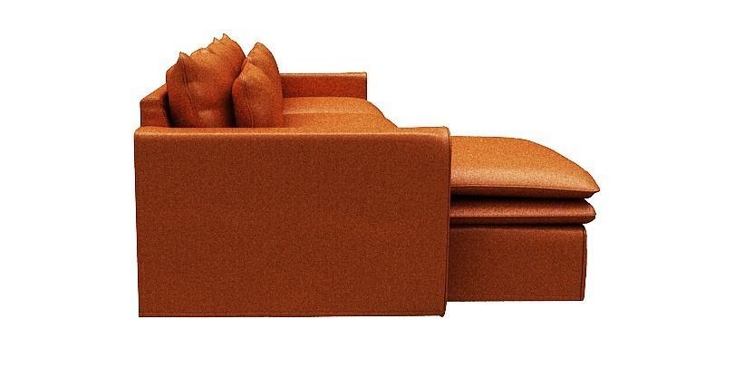 Sofa 3 seater with Left side chaise lounge Low-poly 3D model_3