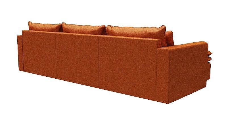 Sofa 3 seater with Left side chaise lounge Low-poly 3D model_4