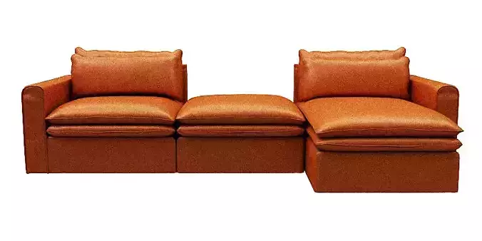 Sofa  with Right side chaise lounge and middle without backrest