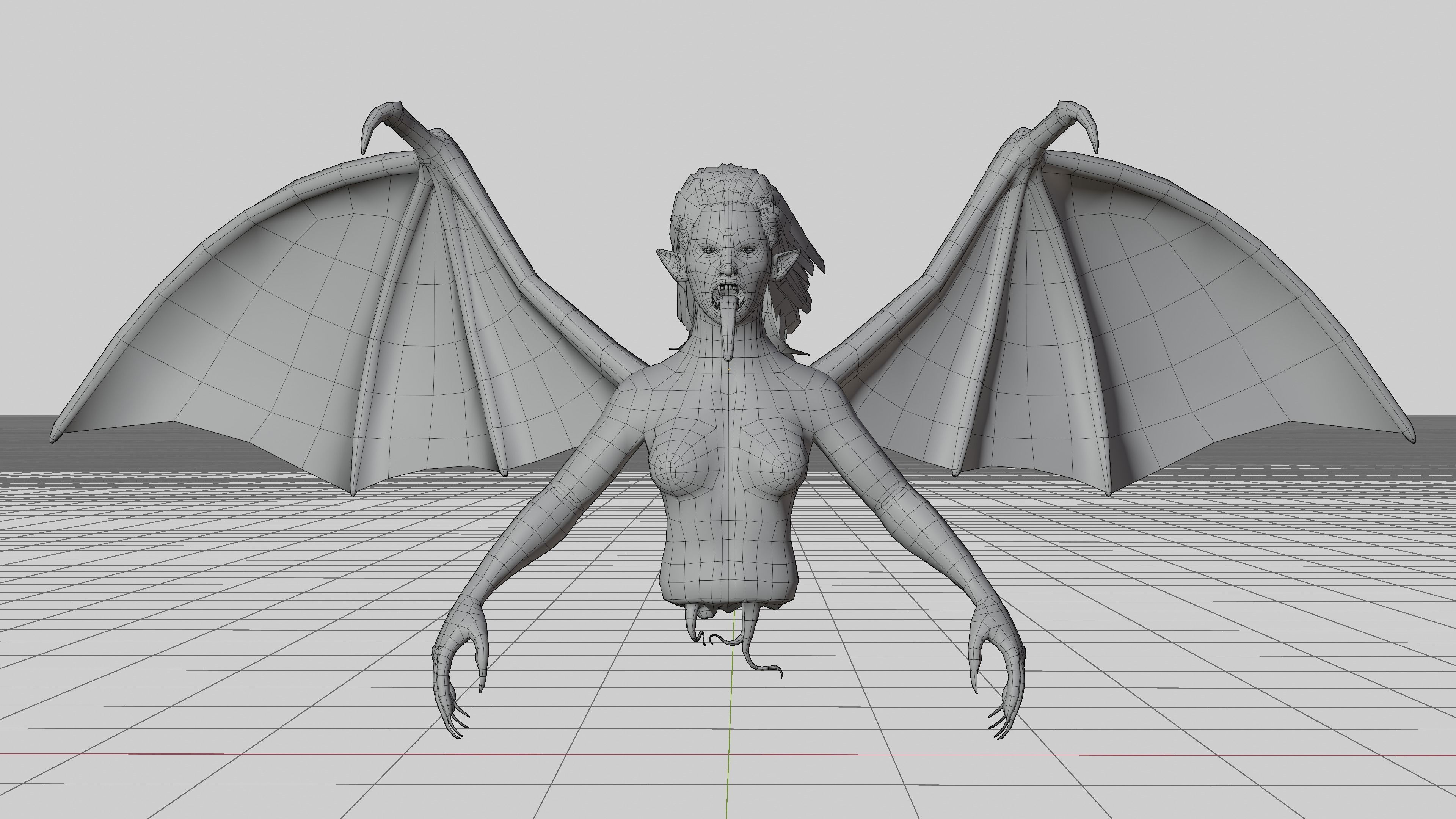 Manananggal Lowpoly Game Low-poly 3D model_11