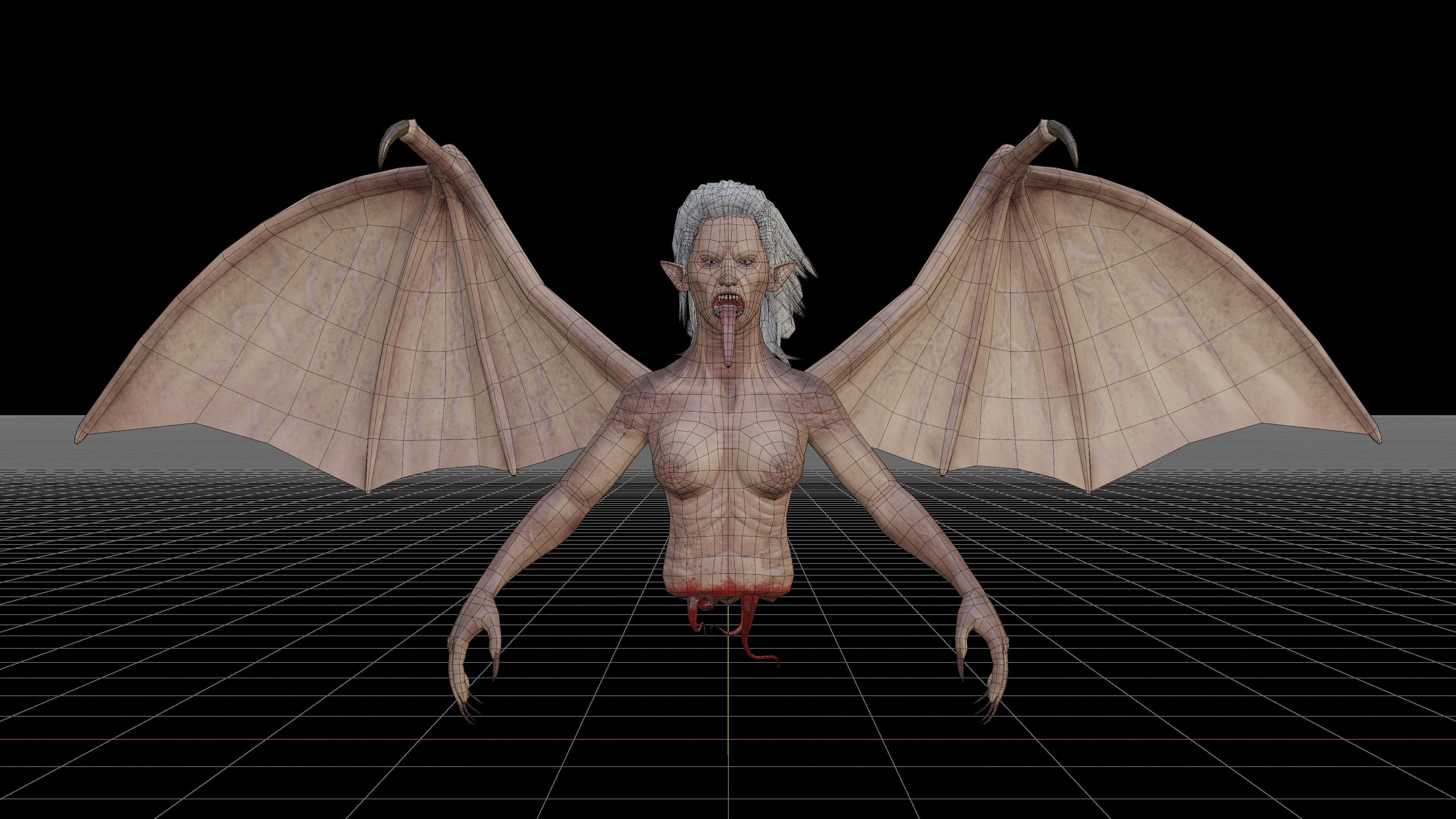 Manananggal Lowpoly Game Low-poly 3D model_6