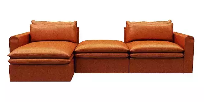 Sofa with Left side chaise lounge and middle without backrest