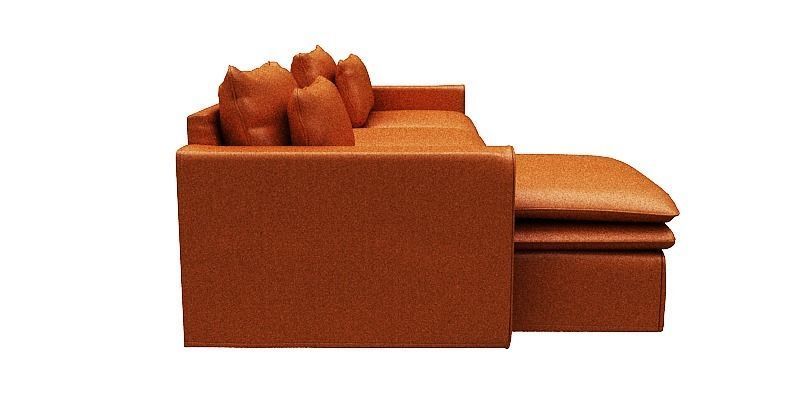Sofa with Left side chaise lounge and middle without backrest Low-poly 3D model_3