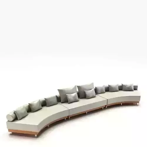 White Low Back Sofa  Set