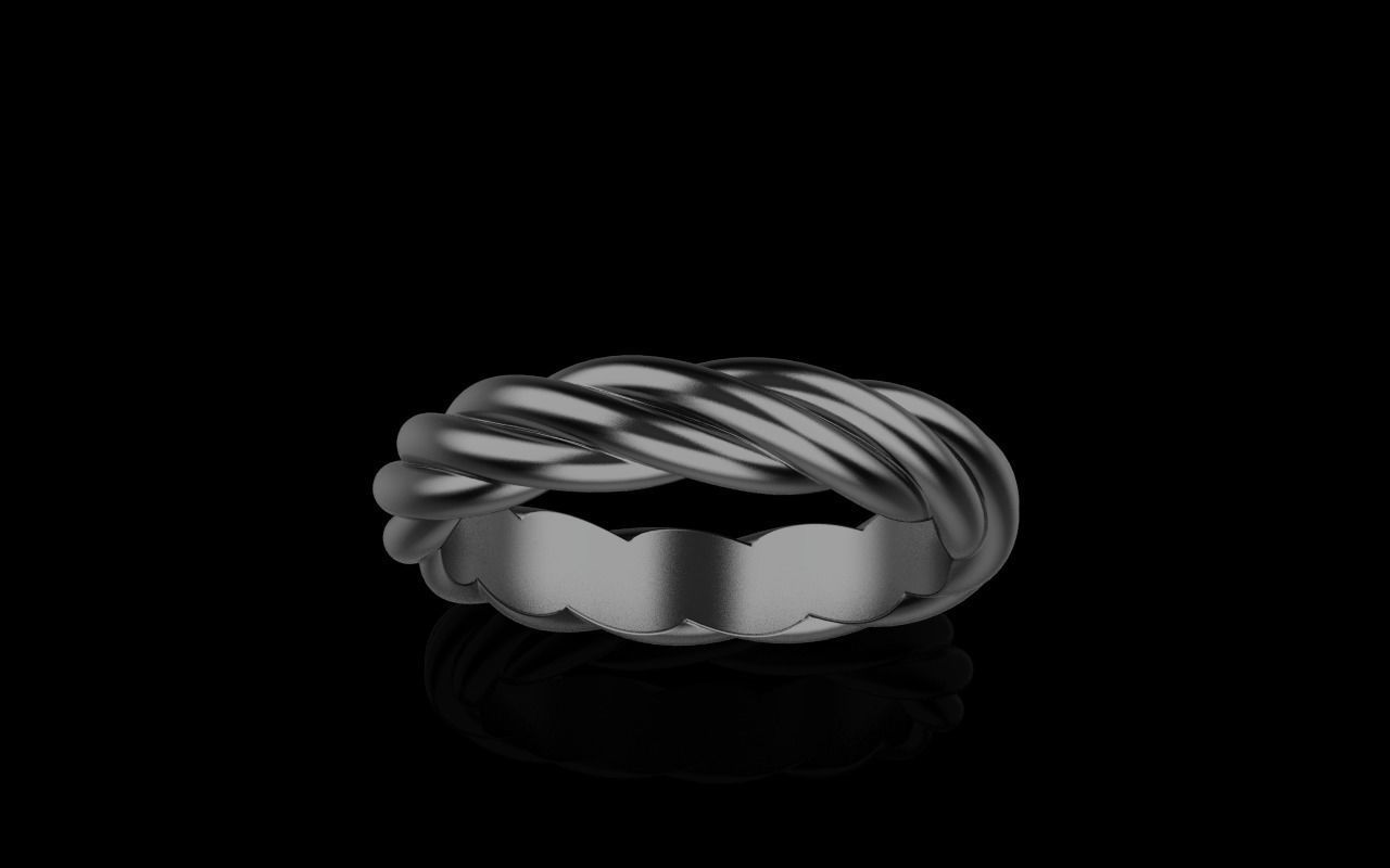 braid ring model 212 3D print model_14