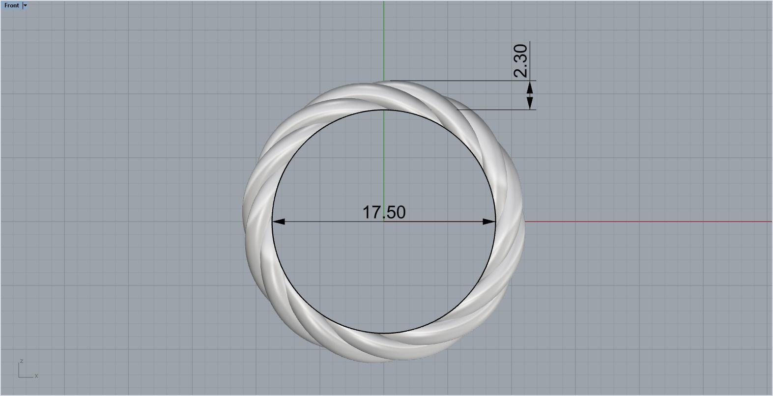 braid ring model 212 3D print model_5