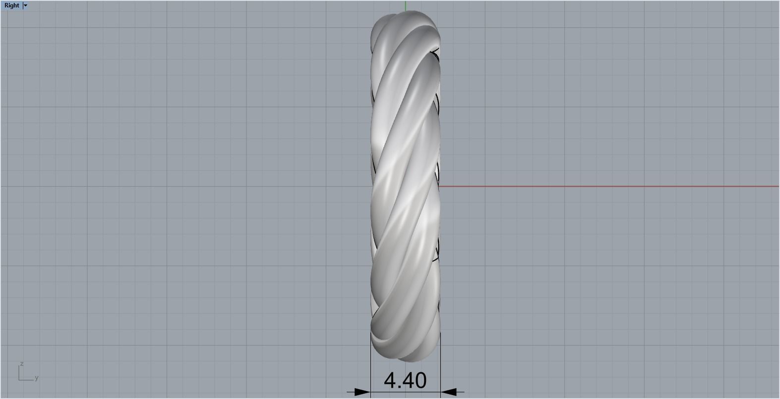 braid ring model 212 3D print model_7