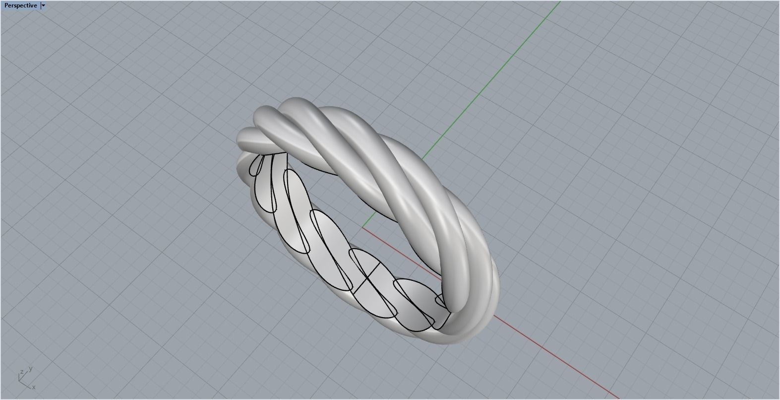 braid ring model 212 3D print model_8