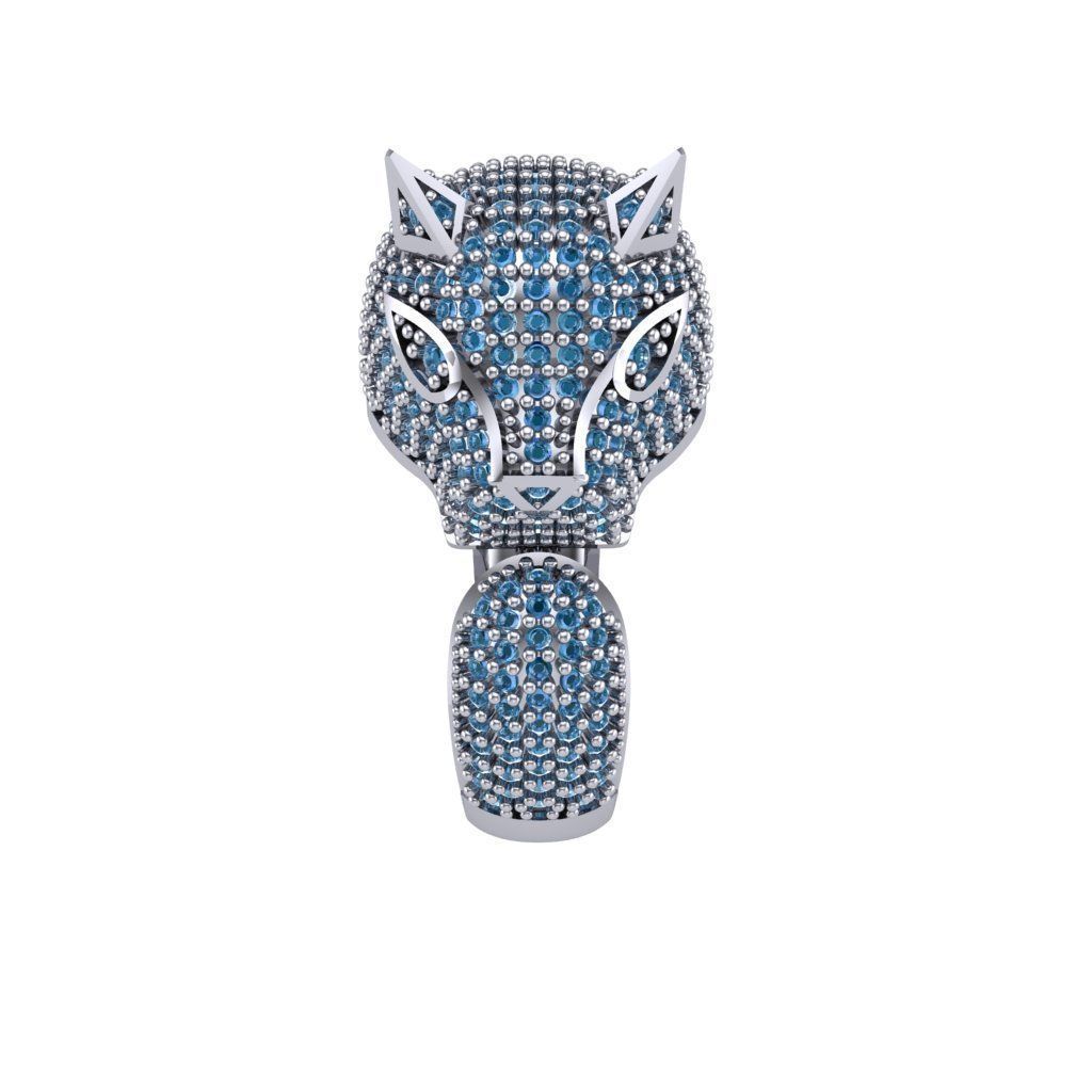 panther ring  3D print model_3