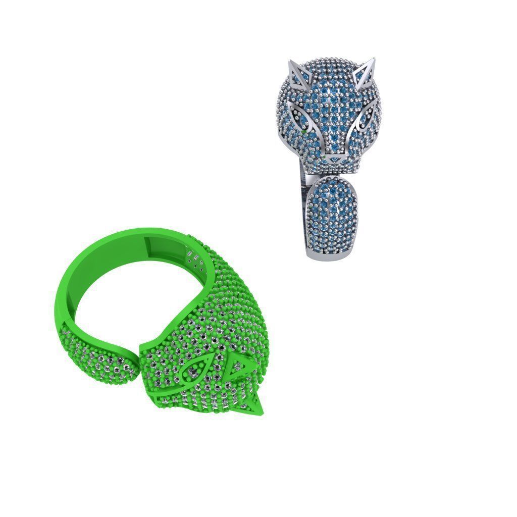panther ring  3D print model_1