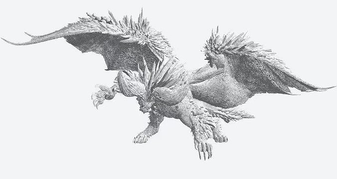 monster hunter world nergigante 3d print model Free 3D print model
