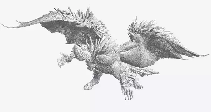 monster hunter world nergigante 3d print model Free 3D print model
