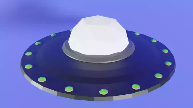 UFO-spaceship lowpoly 3-D model