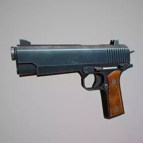 Stylized M1911 Colt Low-poly 3D model