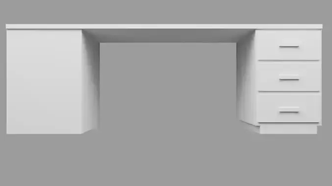 Contemporary Wood Office Desk Interior Furniture Table Drawers