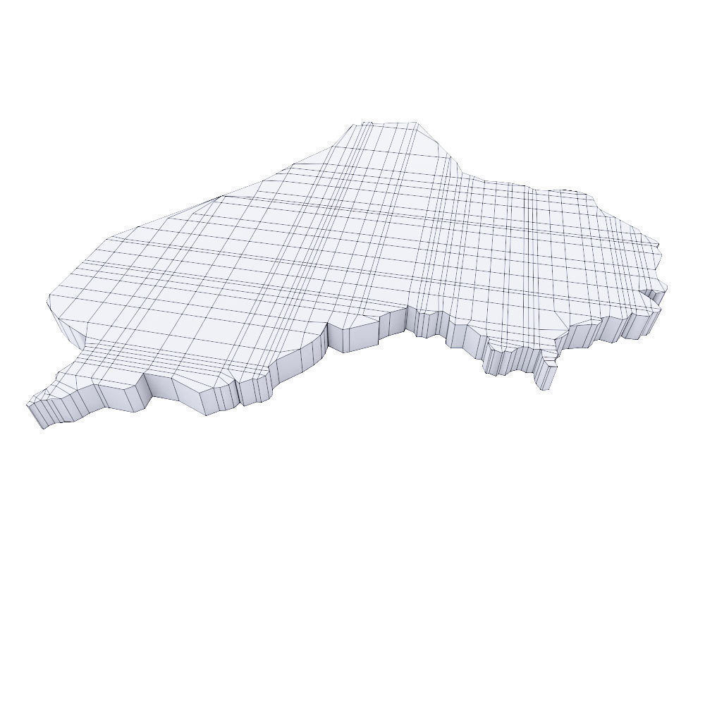 Iraq map 3d model  Low-poly 3D model_4