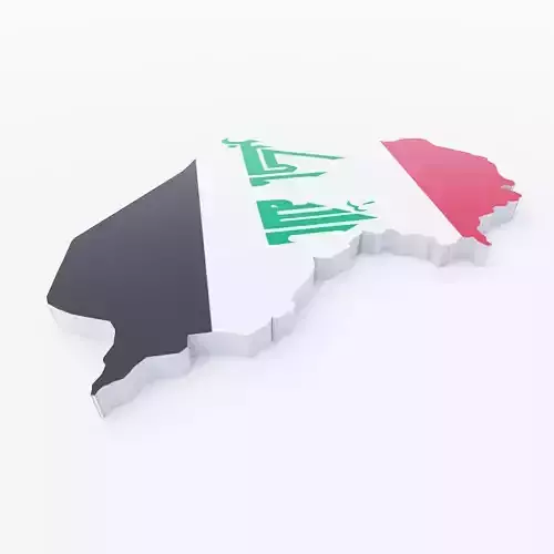 Iraq map 3d model 