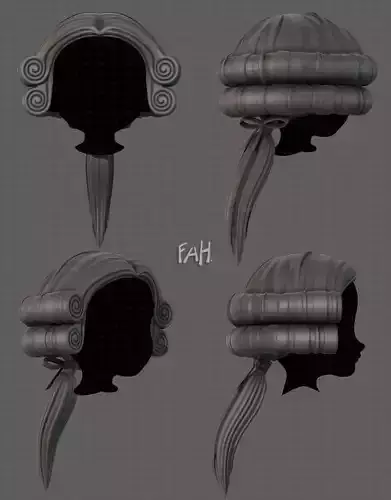 3D Hair style for boy V86 3D model