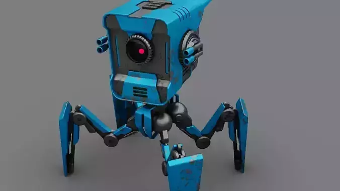 SPIDER DROID  rigged character
