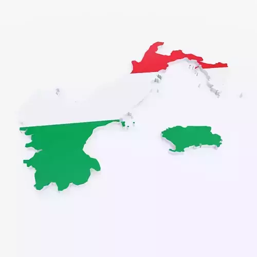 Italy map 3d model 