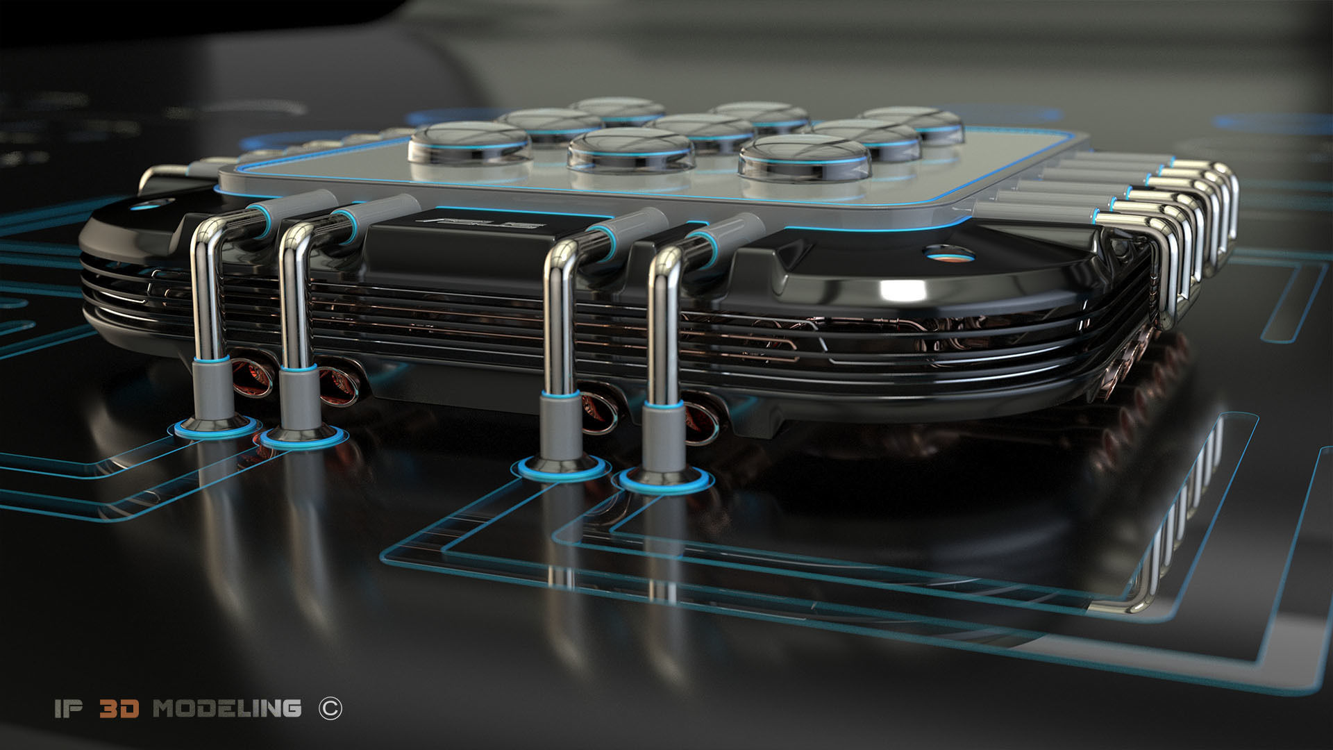Electrical system 3D model_1