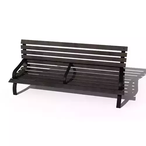 Park chair Low-poly 3D model