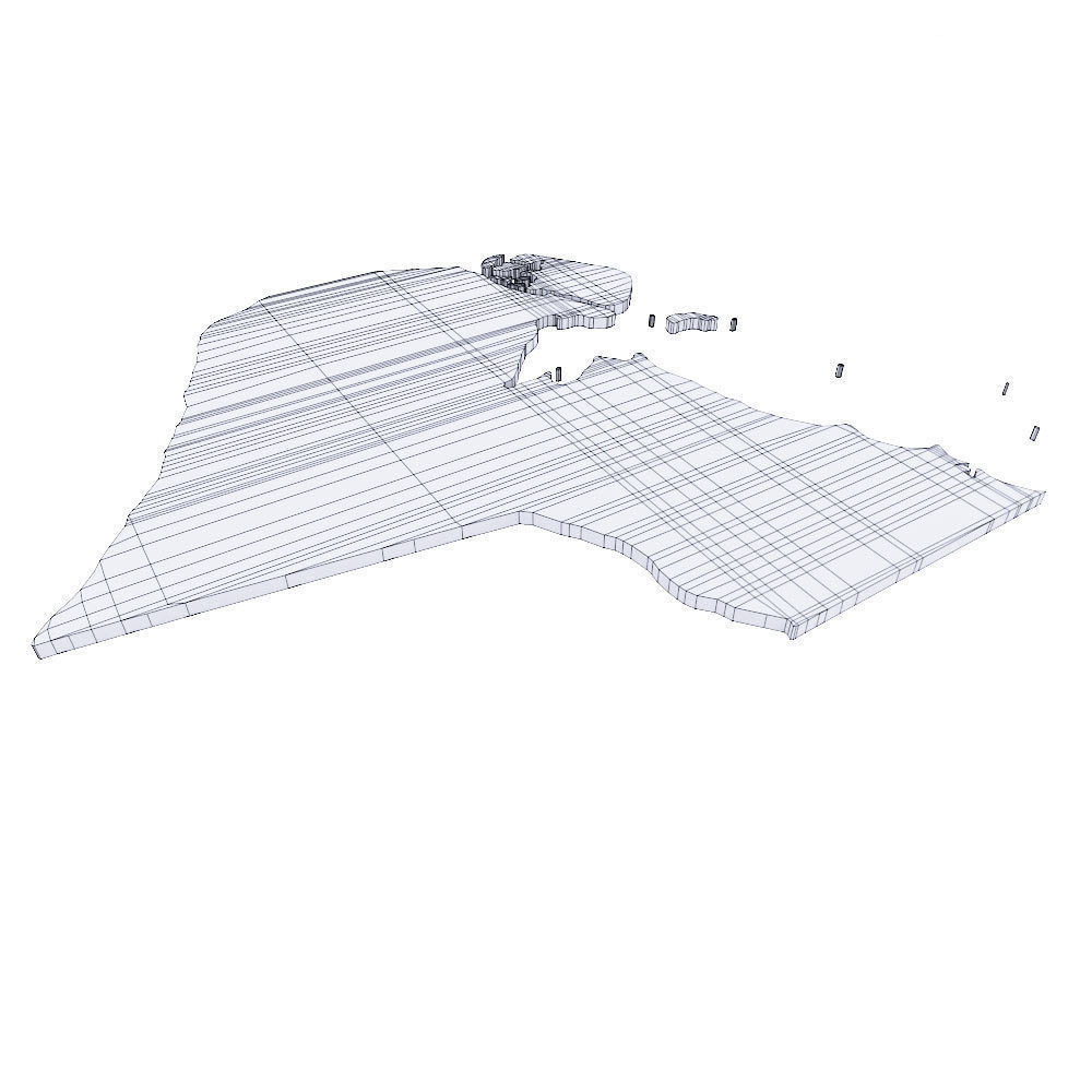Kuwait map 3d model  3D model_4