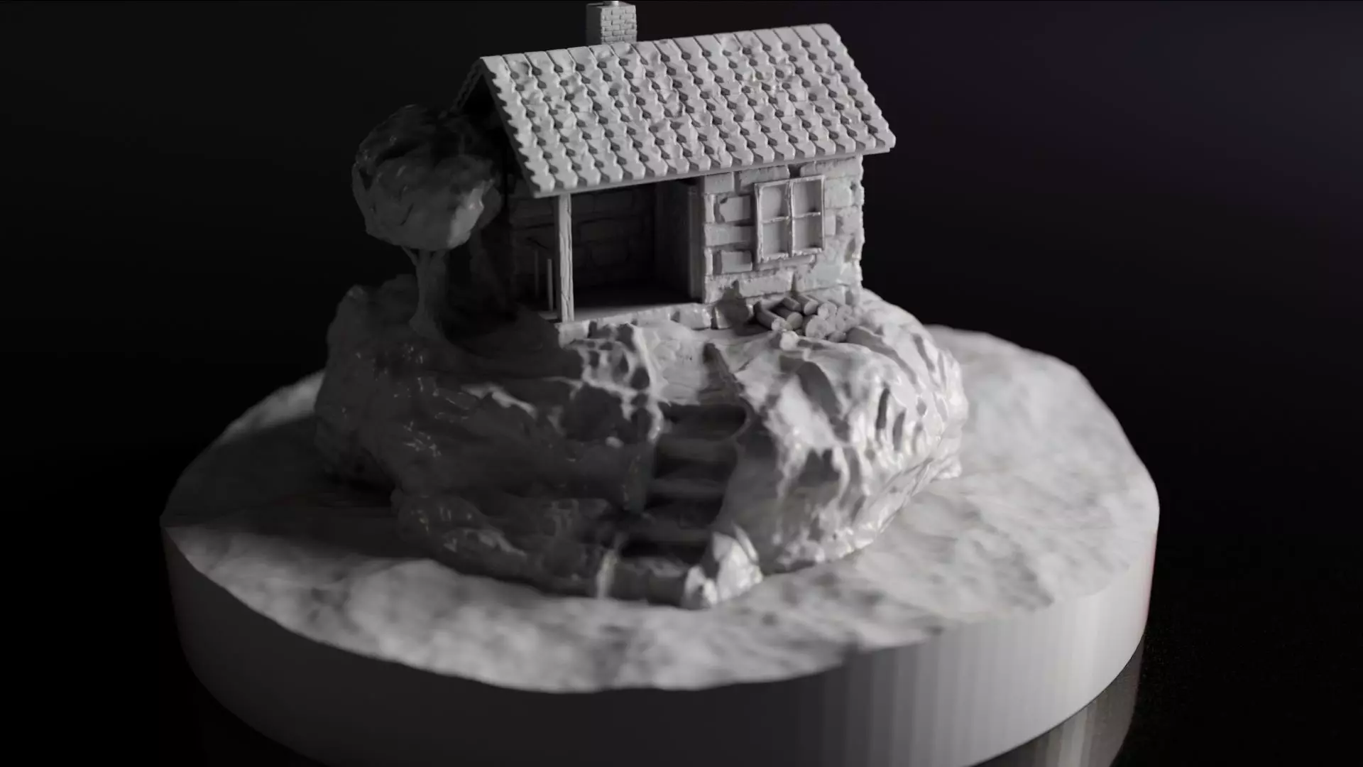 Lonely house 3D print model