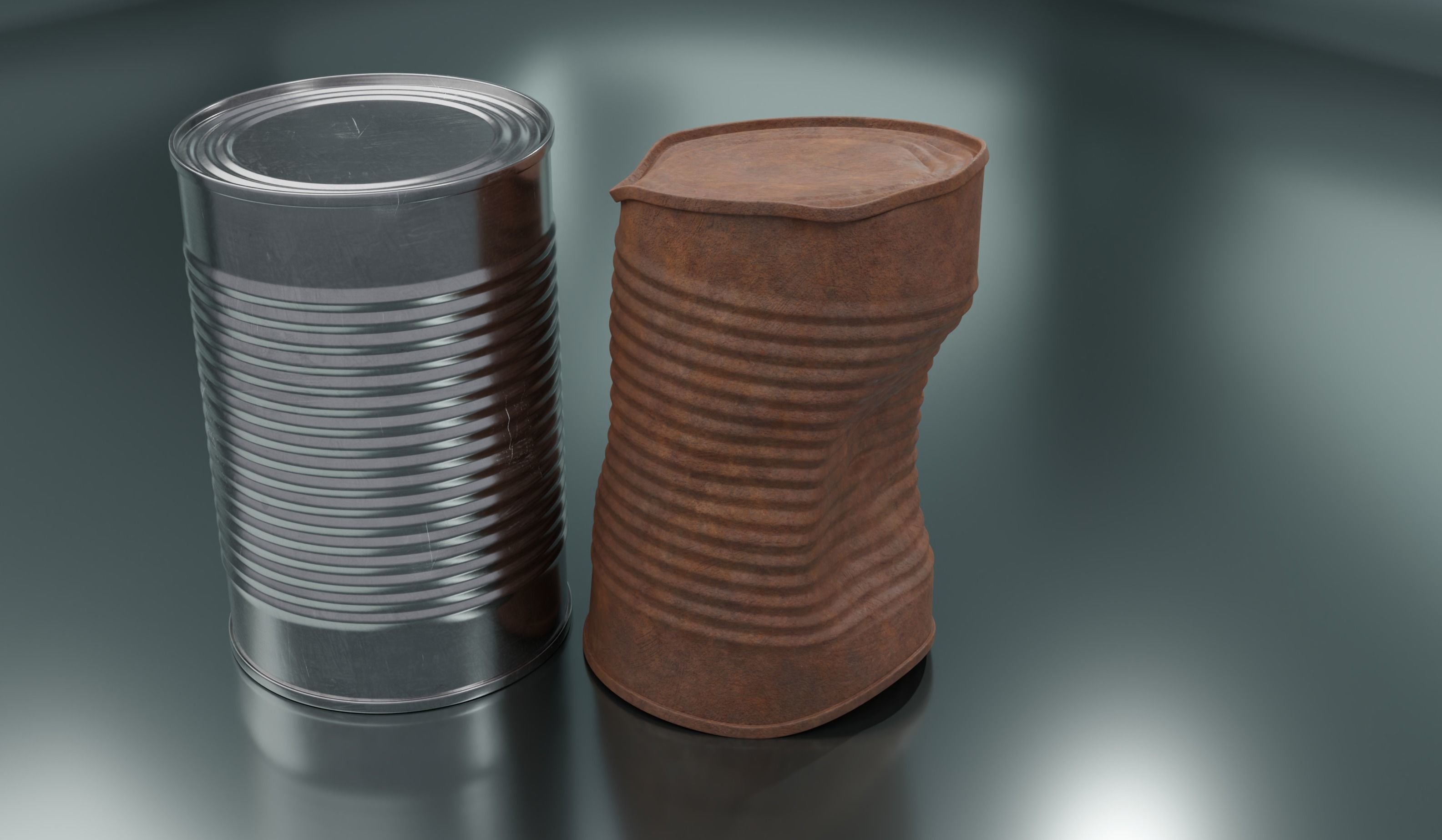 A can tin cans 3D model_1
