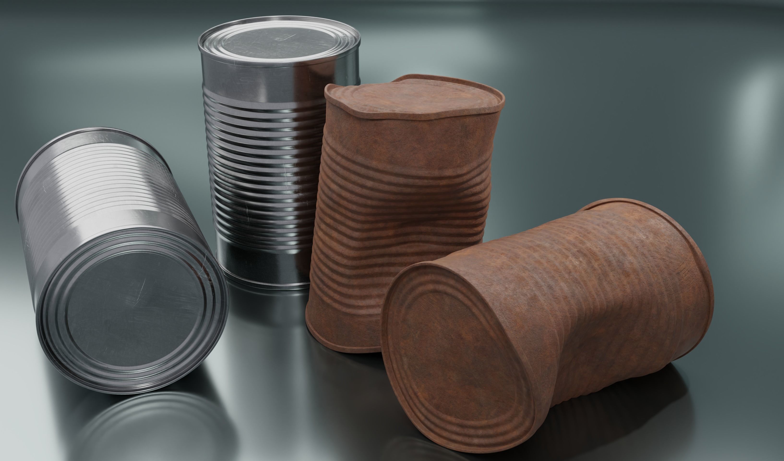 A can tin cans 3D model_3