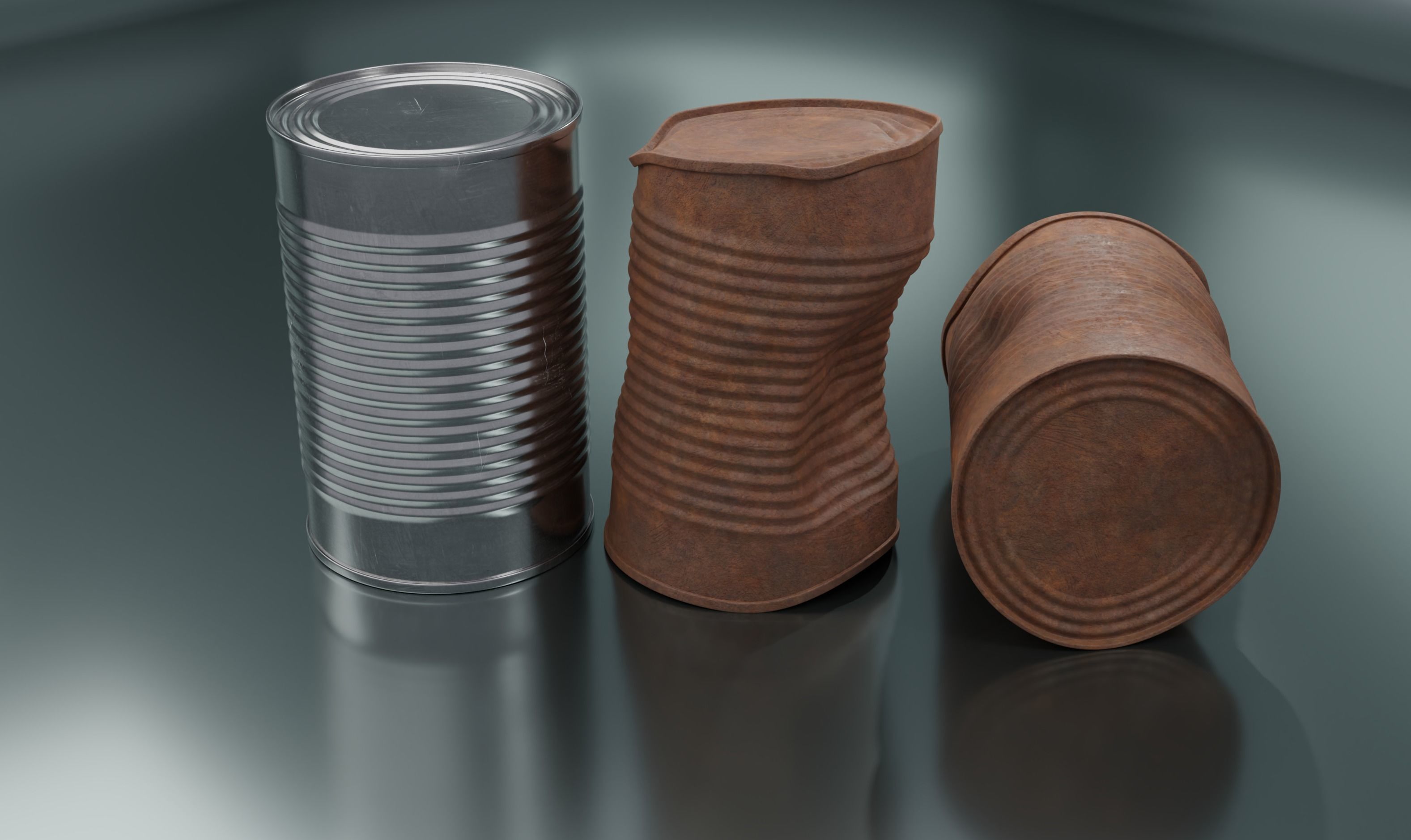 A can tin cans 3D model_2