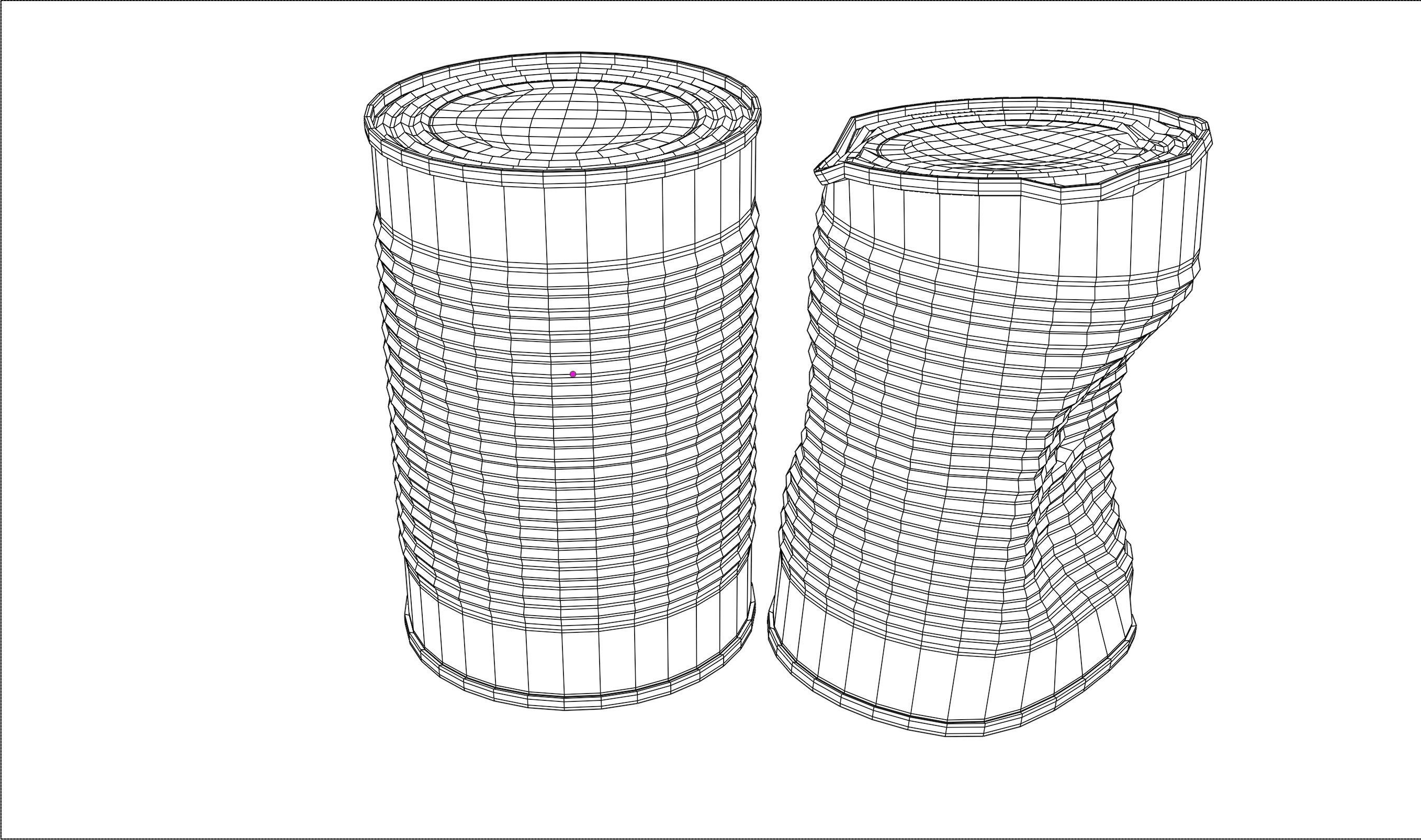 A can tin cans 3D model_5