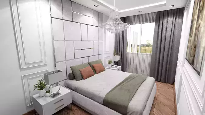 MODERN BEDROOM DESIGN SKETCHUP 2020