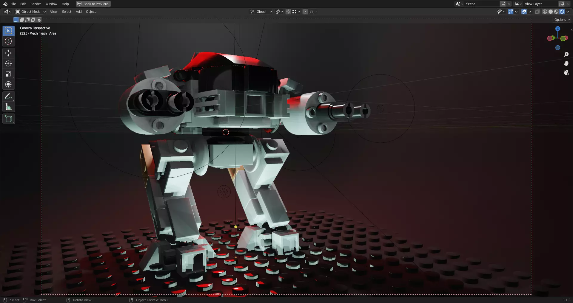 Lego mech fbx Free 3D model
