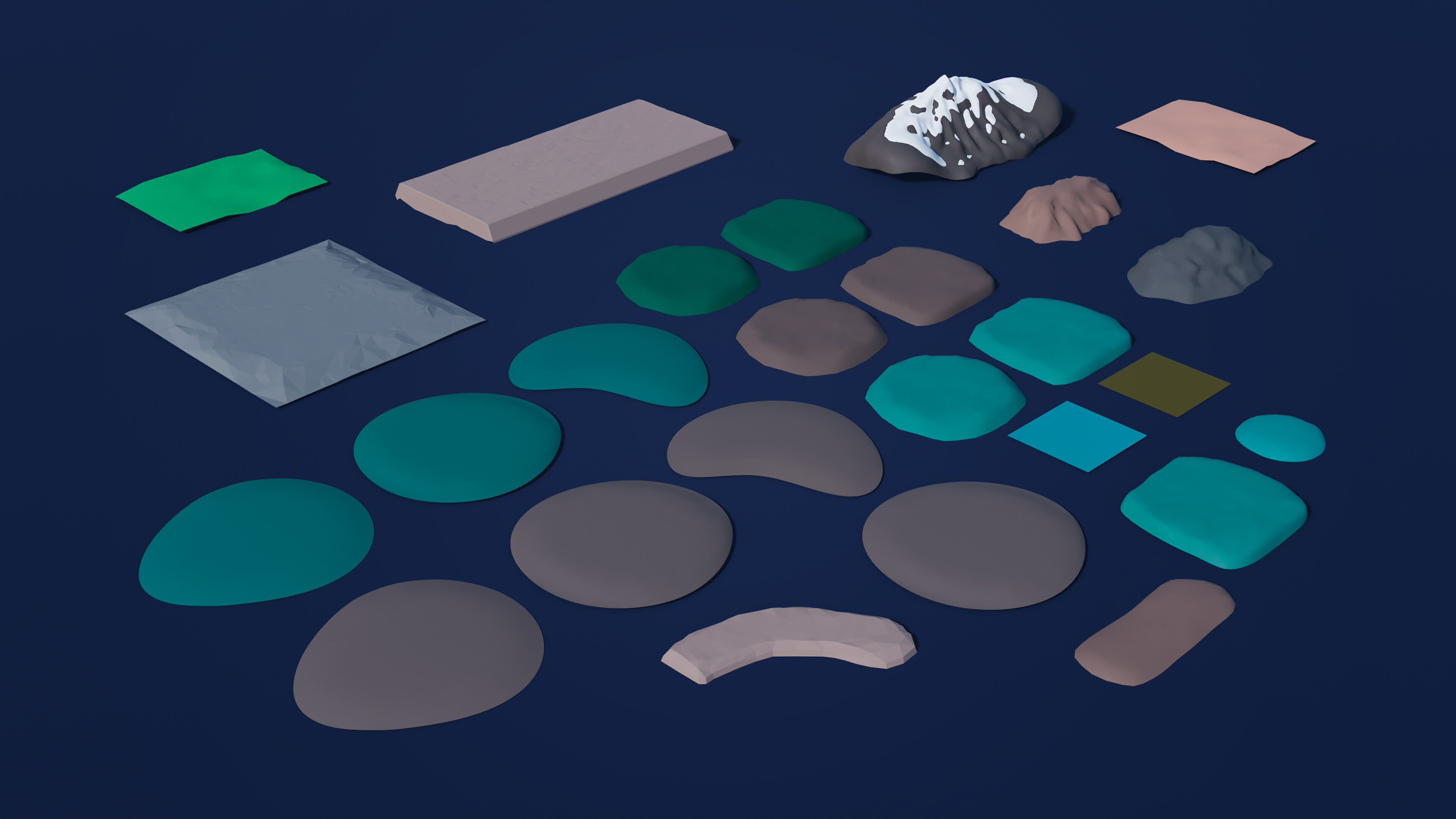 Cemetery Low-poly 3D model_41