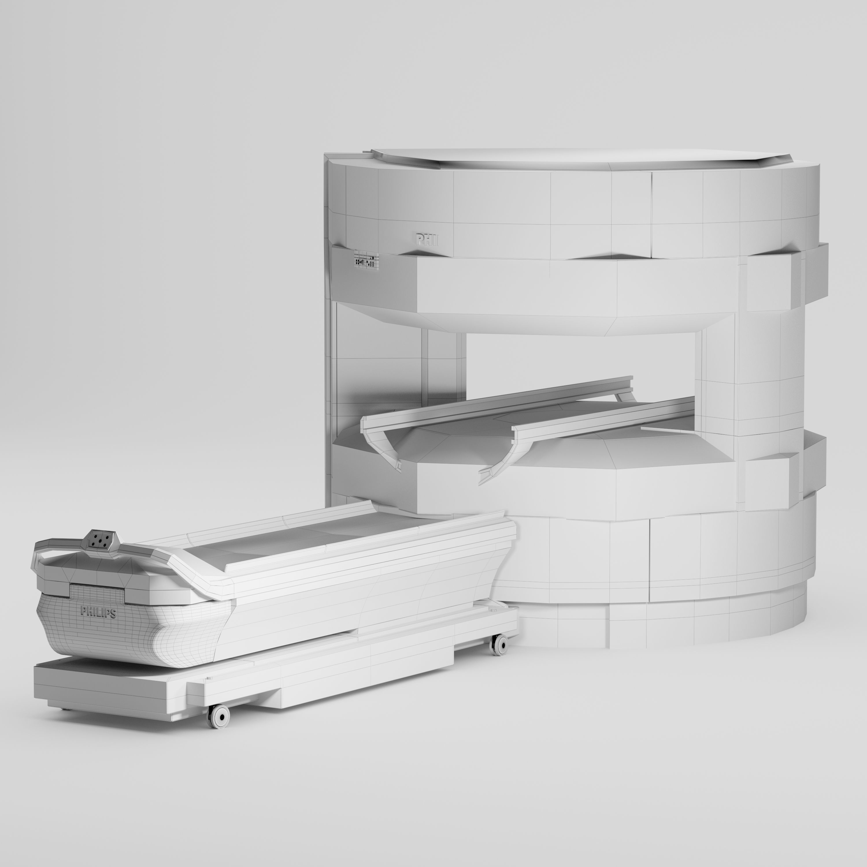 Philips Panorama HFO Open MRI Scanner Low-poly 3D model_3