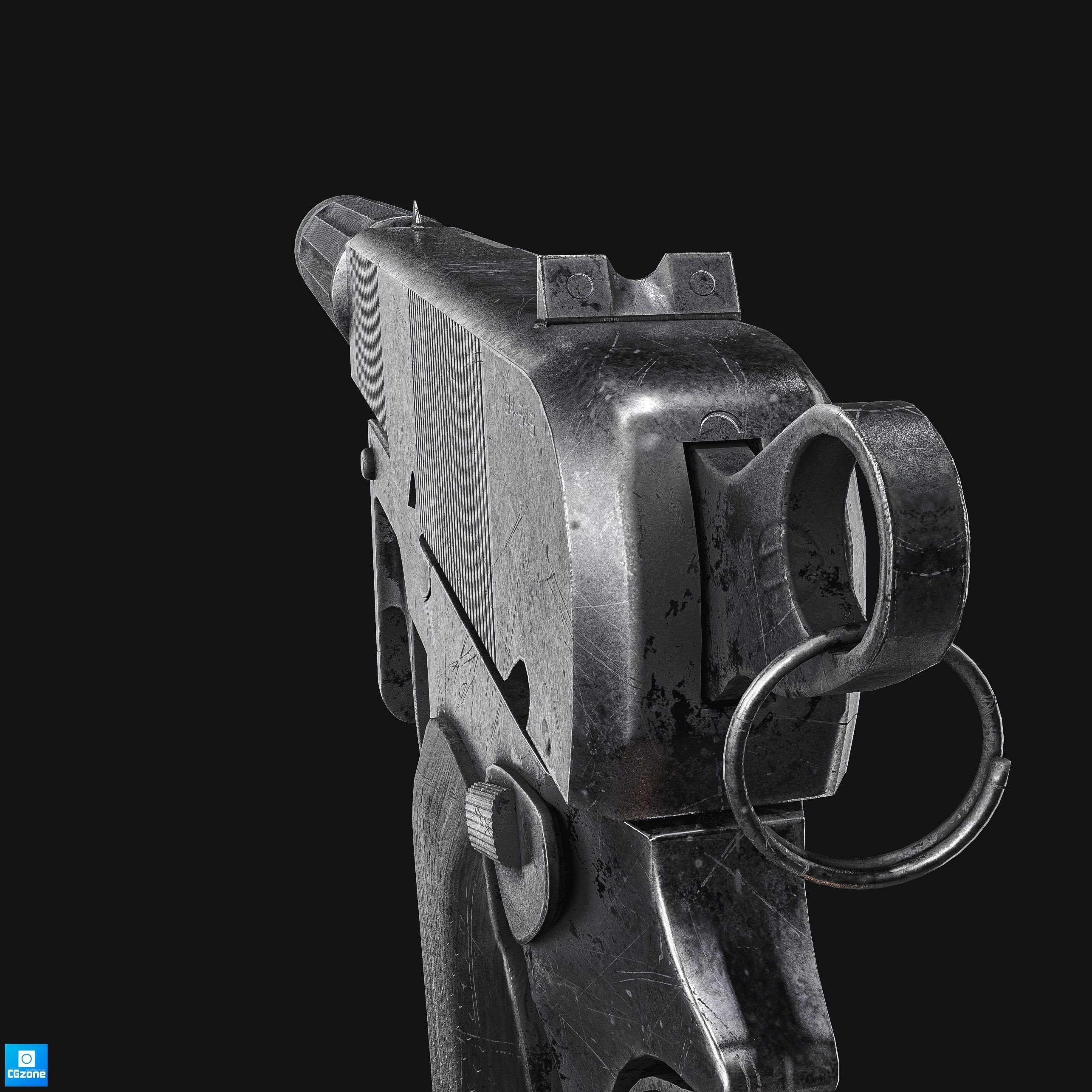 Z69   Small  Concept Pistol 8K Textures Low-poly 3D model_11