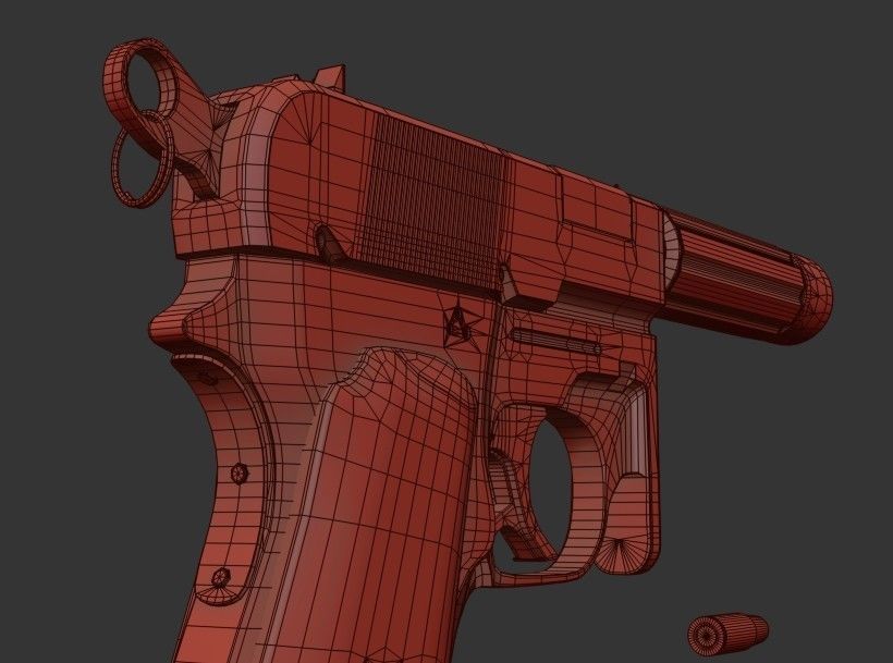 Z69   Small  Concept Pistol 8K Textures Low-poly 3D model_18