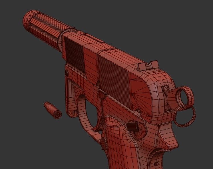 Z69   Small  Concept Pistol 8K Textures Low-poly 3D model_16