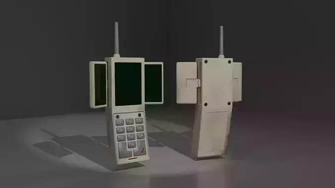 Retro Sci-Fi Phone Low-poly 3D model