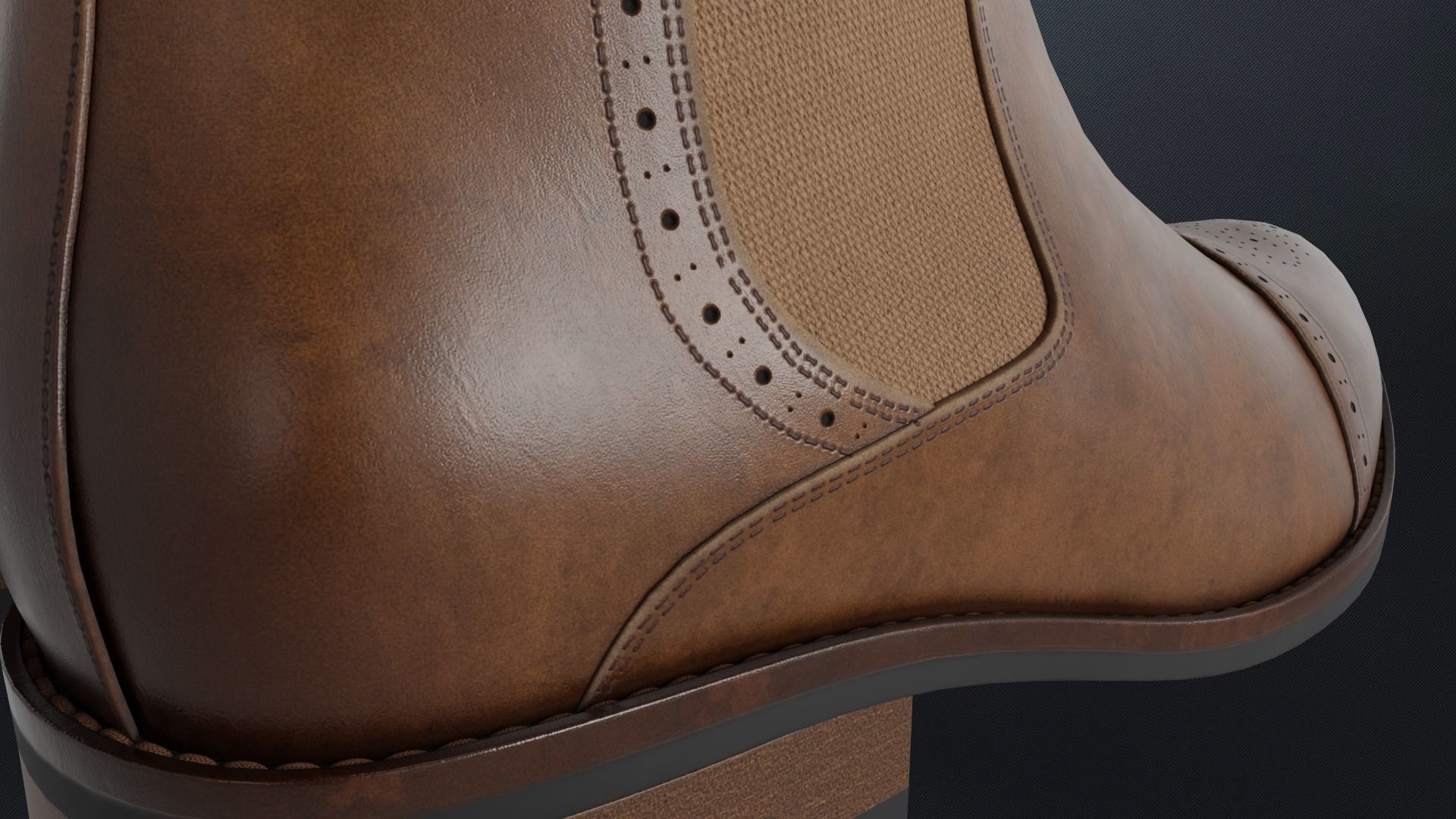 Vance Co Garrett Men Boots - 4 Color Variations Included Low-poly 3D model_10