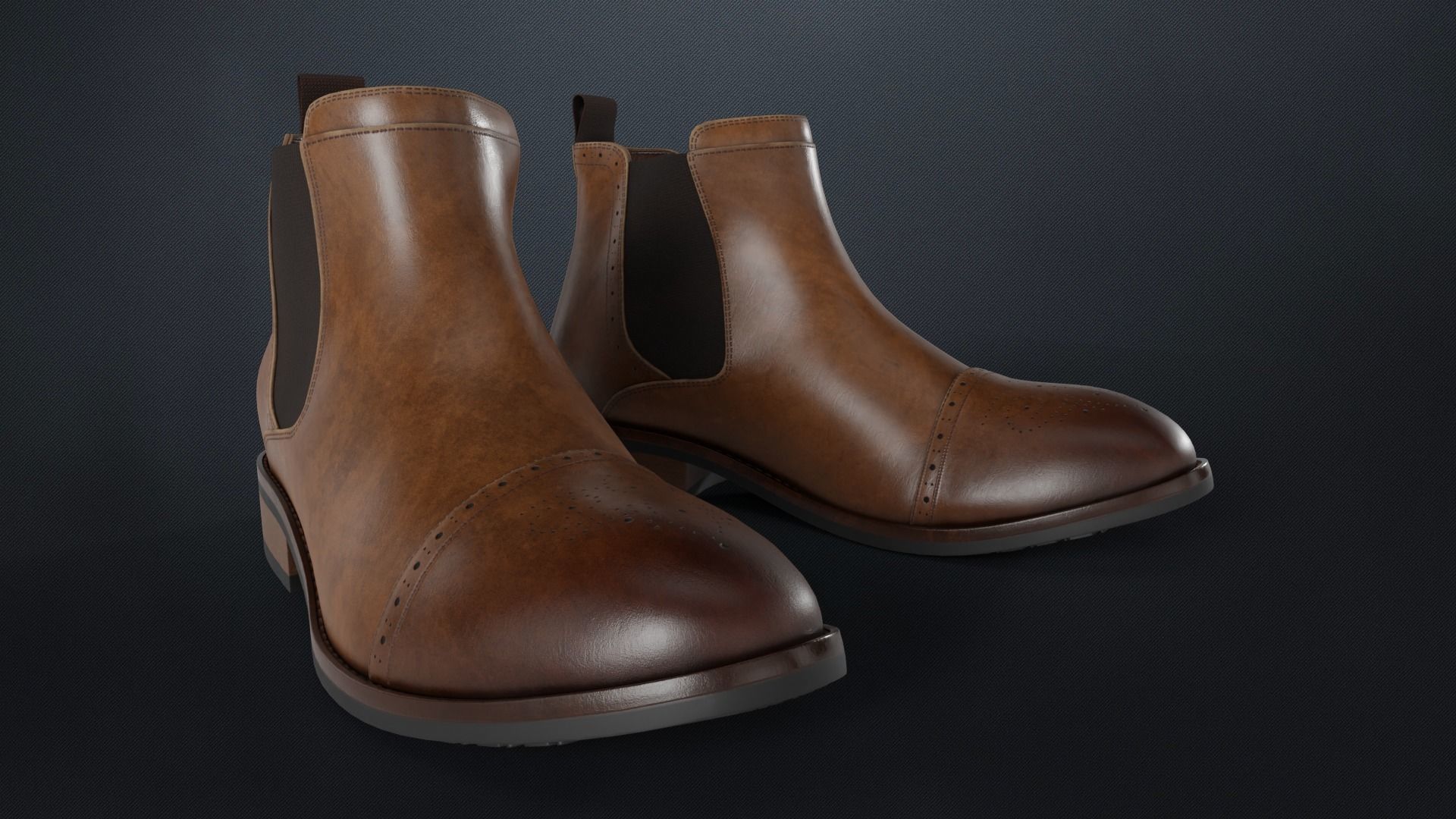 Vance Co Garrett Men Boots - 4 Color Variations Included Low-poly 3D model_7