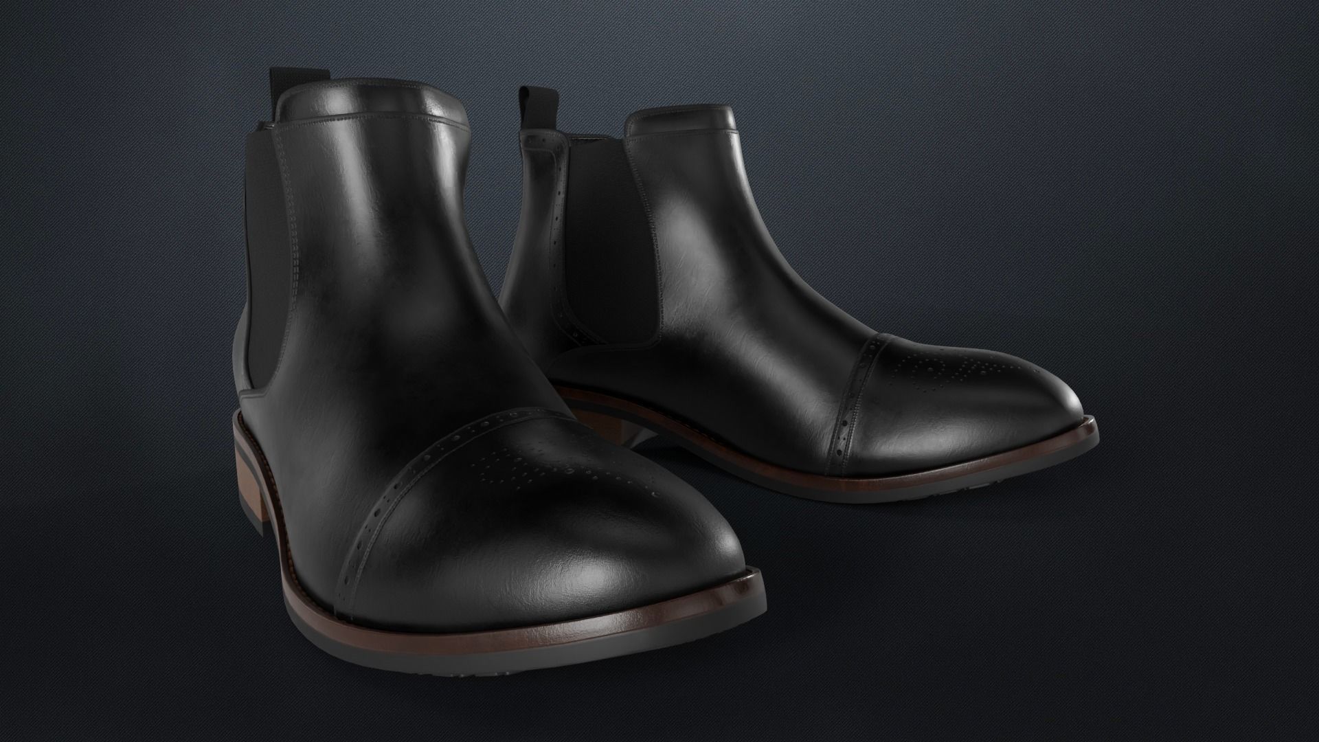 Vance Co Garrett Men Boots - 4 Color Variations Included Low-poly 3D model_5